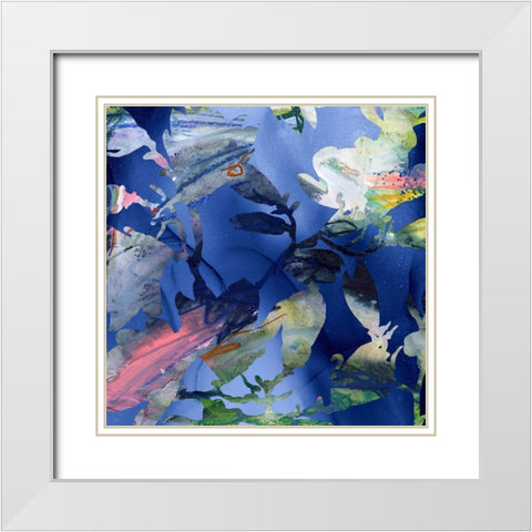 Floralia  White Modern Wood Framed Art Print with Double Matting by Urban Road