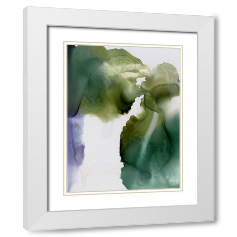 Green Glacier I  White Modern Wood Framed Art Print with Double Matting by Urban Road