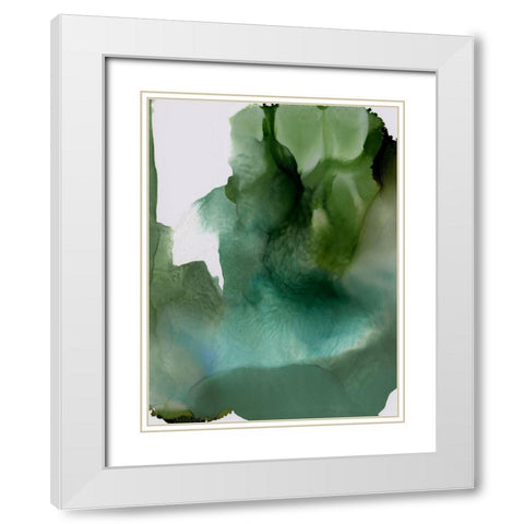 Green Glacier II  White Modern Wood Framed Art Print with Double Matting by Urban Road