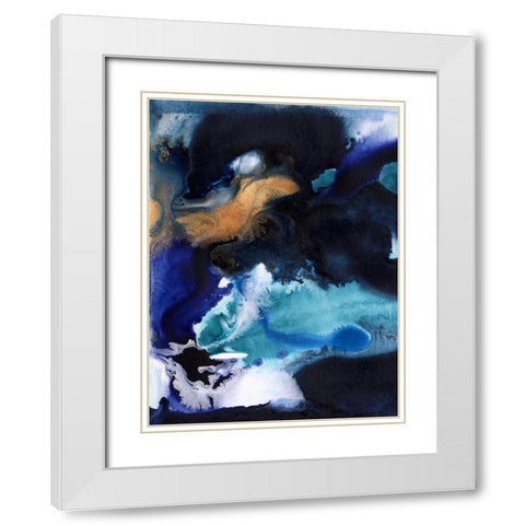 Tsunami I  White Modern Wood Framed Art Print with Double Matting by Urban Road