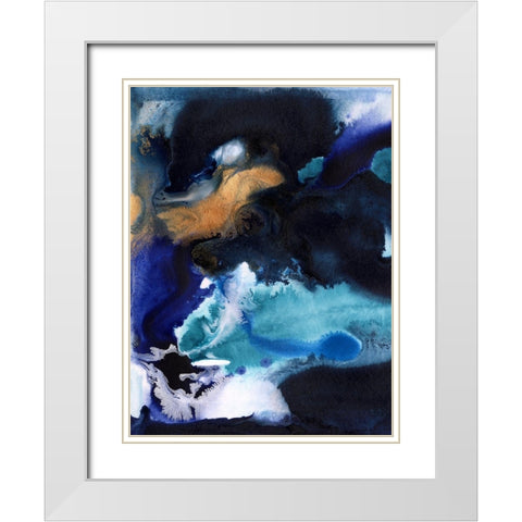 Tsunami I  White Modern Wood Framed Art Print with Double Matting by Urban Road