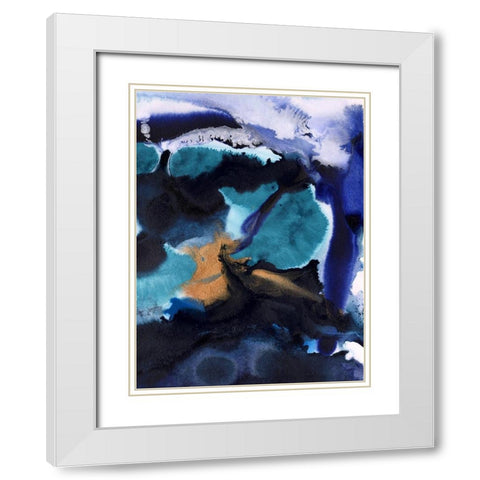 Tsunami II  White Modern Wood Framed Art Print with Double Matting by Urban Road