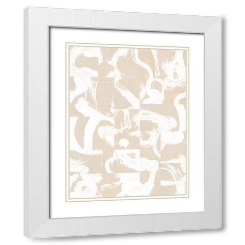 Pompeii White  White Modern Wood Framed Art Print with Double Matting by Urban Road