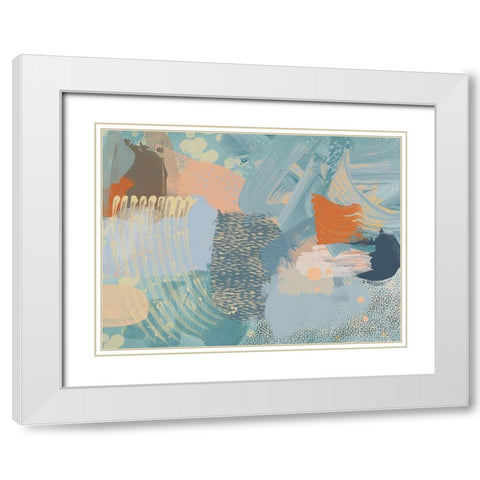 Thames  White Modern Wood Framed Art Print with Double Matting by Urban Road