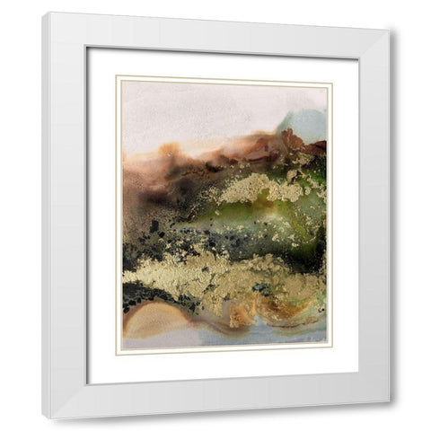 Gold Fever III White Modern Wood Framed Art Print with Double Matting by Urban Road