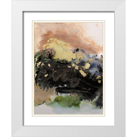 Gold Fever IV White Modern Wood Framed Art Print with Double Matting by Urban Road