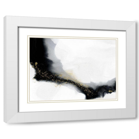 Rorshach I White Modern Wood Framed Art Print with Double Matting by Urban Road