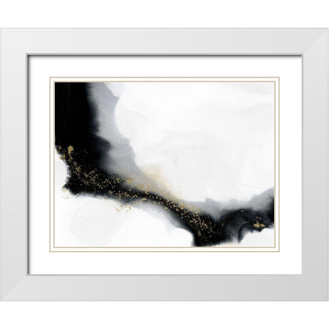 Rorshach I White Modern Wood Framed Art Print with Double Matting by Urban Road