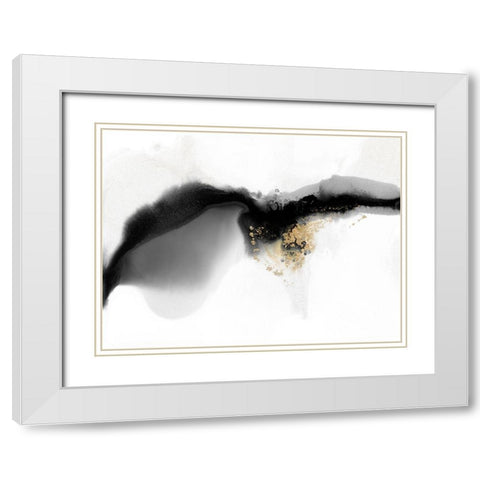 Rorshach II White Modern Wood Framed Art Print with Double Matting by Urban Road