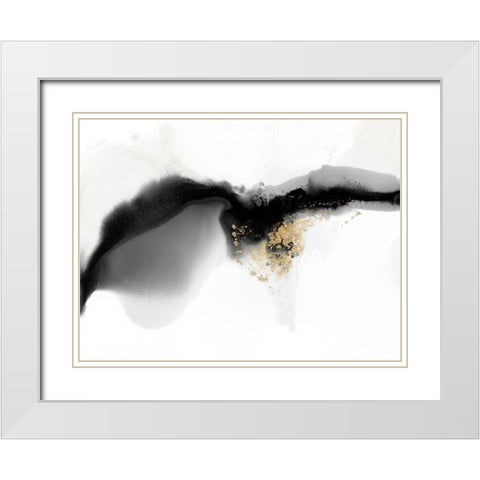 Rorshach II White Modern Wood Framed Art Print with Double Matting by Urban Road