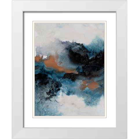 Water and Earth I White Modern Wood Framed Art Print with Double Matting by Urban Road