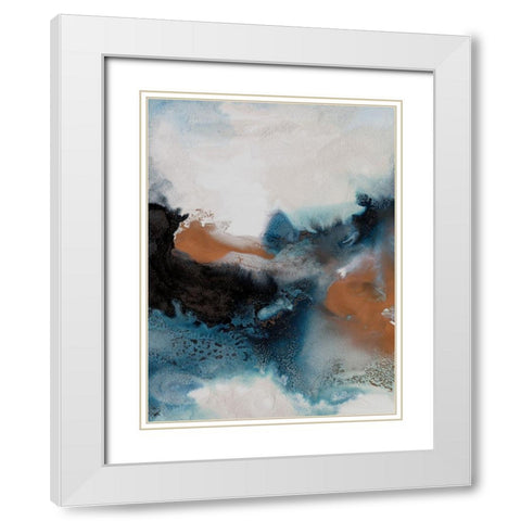 Water and Earth II White Modern Wood Framed Art Print with Double Matting by Urban Road