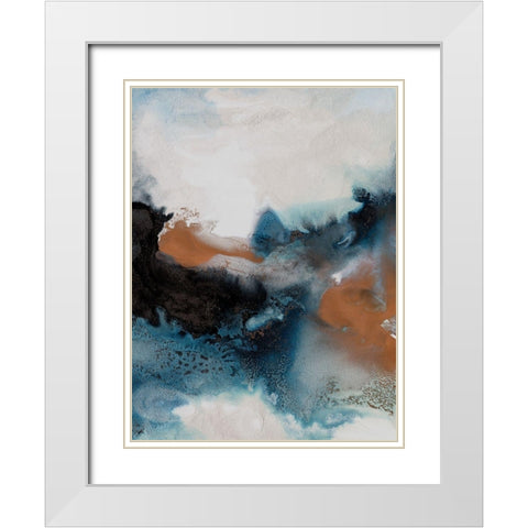 Water and Earth II White Modern Wood Framed Art Print with Double Matting by Urban Road