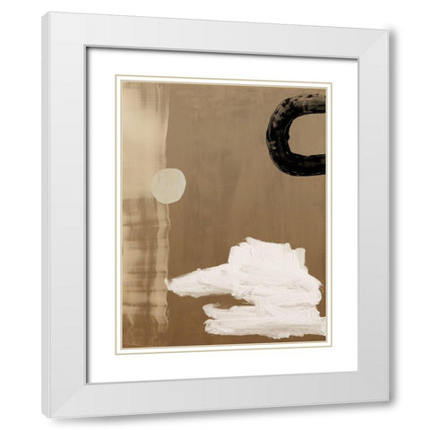 Brick and Mortar II White Modern Wood Framed Art Print with Double Matting by Urban Road