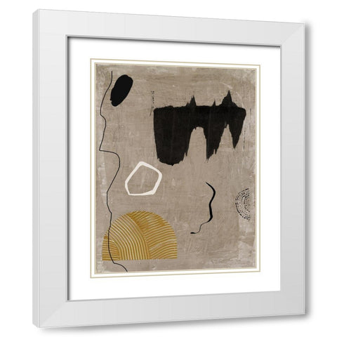 Set in Stone II White Modern Wood Framed Art Print with Double Matting by Urban Road