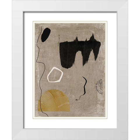Set in Stone II White Modern Wood Framed Art Print with Double Matting by Urban Road