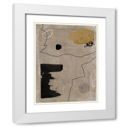 Set in Stone III White Modern Wood Framed Art Print with Double Matting by Urban Road