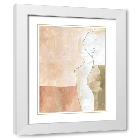 Gentle White Modern Wood Framed Art Print with Double Matting by Urban Road