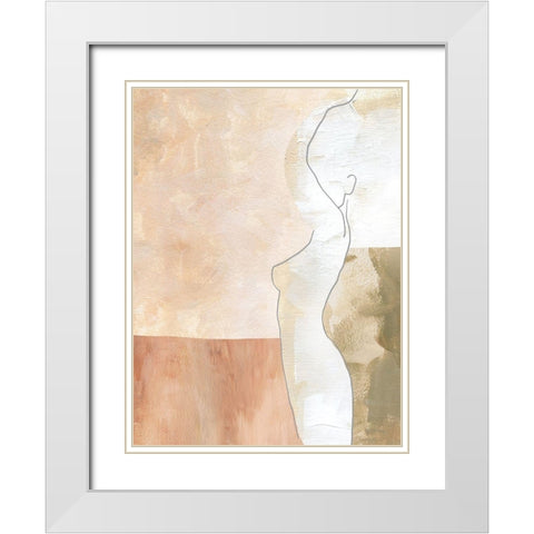 Gentle White Modern Wood Framed Art Print with Double Matting by Urban Road