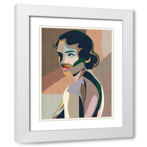 Graceful White Modern Wood Framed Art Print with Double Matting by Urban Road