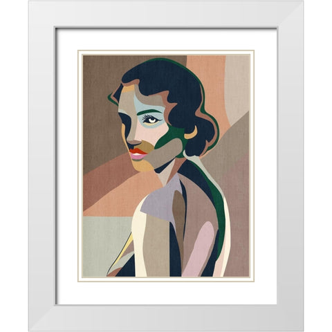 Graceful White Modern Wood Framed Art Print with Double Matting by Urban Road