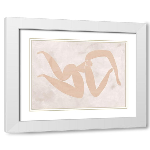 Amelie Cut-Out IV White Modern Wood Framed Art Print with Double Matting by Urban Road