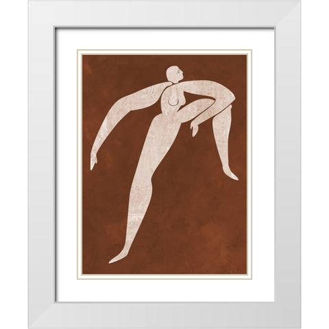 Caroline Cut-Out II White Modern Wood Framed Art Print with Double Matting by Urban Road