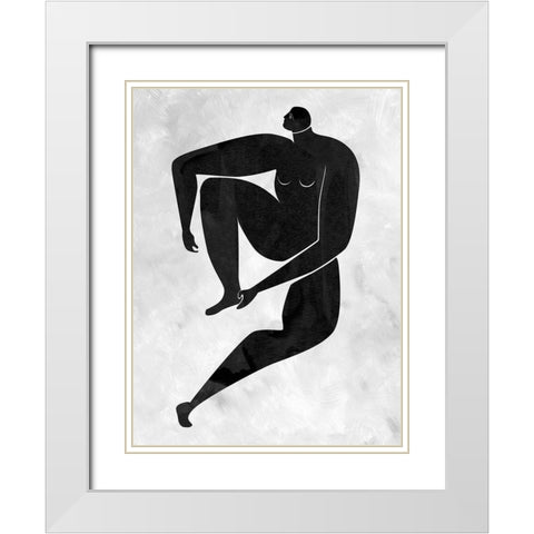 Lydia Cut-Out I White Modern Wood Framed Art Print with Double Matting by Urban Road