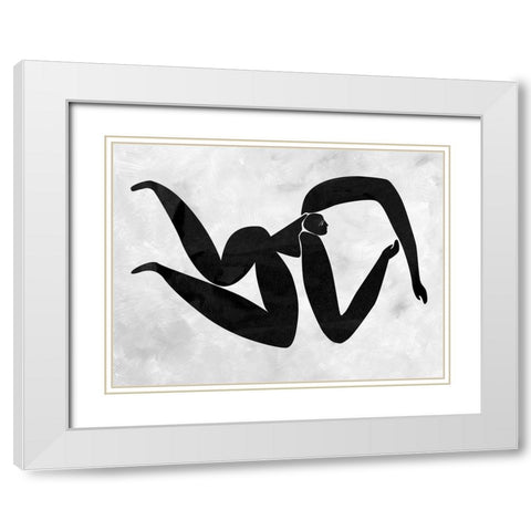 Lydia Cut-Out IV White Modern Wood Framed Art Print with Double Matting by Urban Road