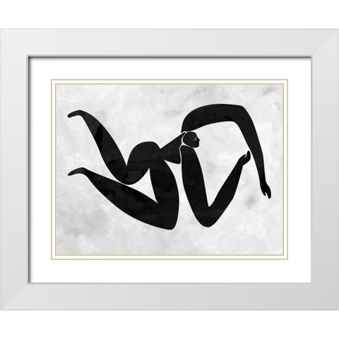 Lydia Cut-Out IV White Modern Wood Framed Art Print with Double Matting by Urban Road