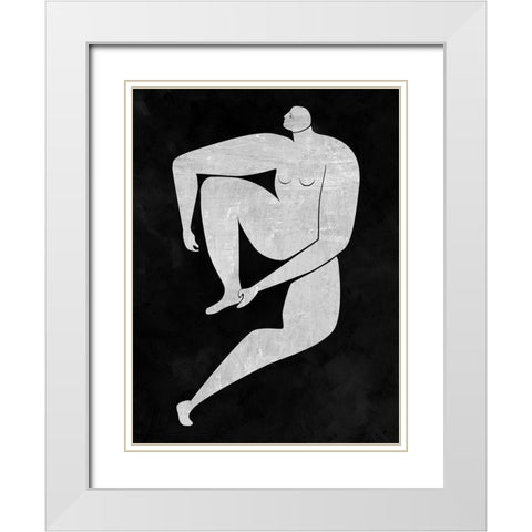 Monique Cut-Out I White Modern Wood Framed Art Print with Double Matting by Urban Road