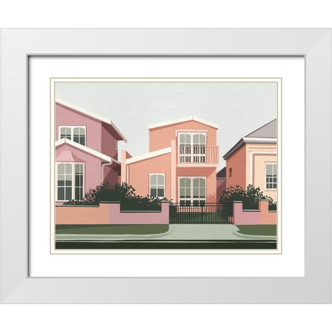 Toorak White Modern Wood Framed Art Print with Double Matting by Urban Road