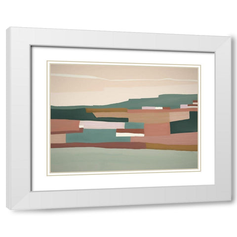 Mount Lofty White Modern Wood Framed Art Print with Double Matting by Urban Road