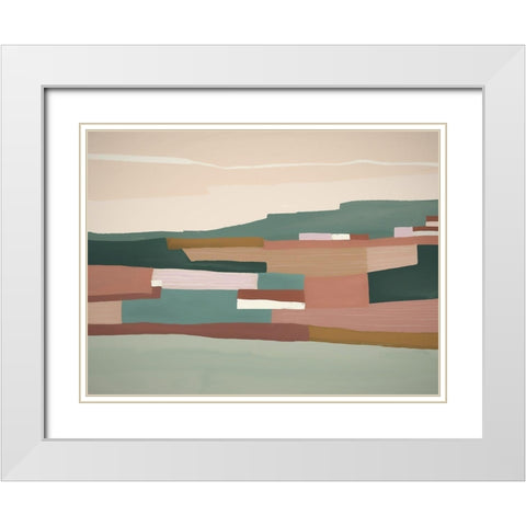 Mount Lofty White Modern Wood Framed Art Print with Double Matting by Urban Road