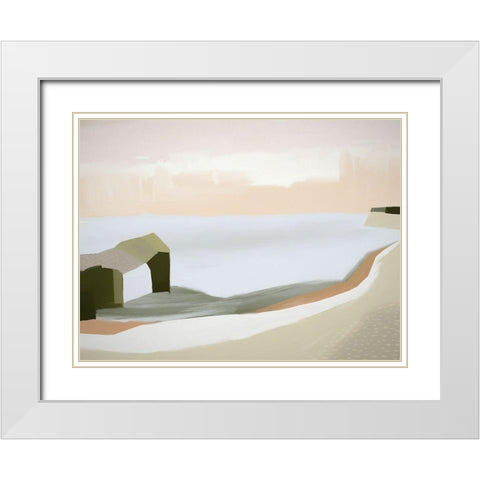 Panorama Point White Modern Wood Framed Art Print with Double Matting by Urban Road