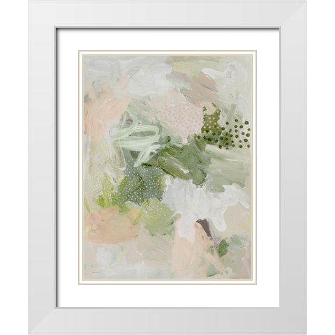 Moss and Ivy I White Modern Wood Framed Art Print with Double Matting by Urban Road