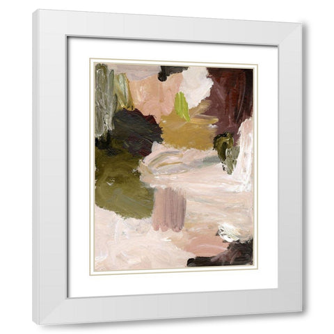 Cobblestone I White Modern Wood Framed Art Print with Double Matting by Urban Road
