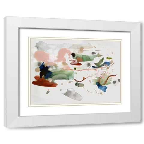 Scatterbrain White Modern Wood Framed Art Print with Double Matting by Urban Road