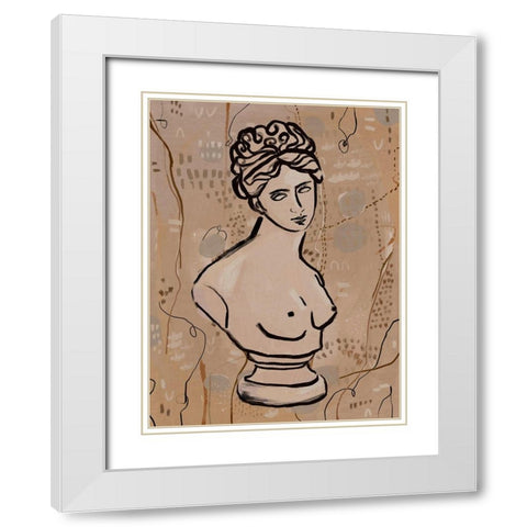 Venus White Modern Wood Framed Art Print with Double Matting by Urban Road