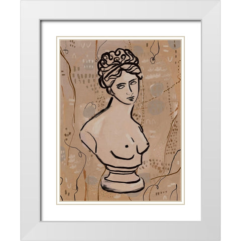 Venus White Modern Wood Framed Art Print with Double Matting by Urban Road