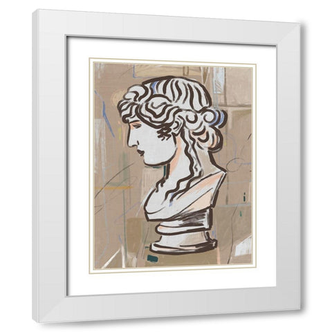 Diana White Modern Wood Framed Art Print with Double Matting by Urban Road