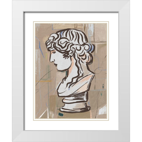 Diana White Modern Wood Framed Art Print with Double Matting by Urban Road