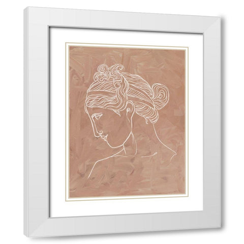 Athena White Modern Wood Framed Art Print with Double Matting by Urban Road