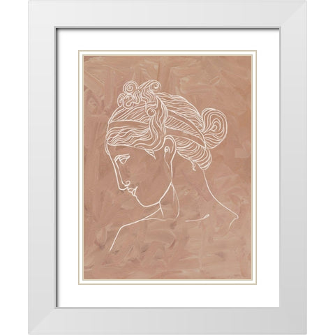 Athena White Modern Wood Framed Art Print with Double Matting by Urban Road