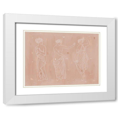 Sorority Sisters Light White Modern Wood Framed Art Print with Double Matting by Urban Road