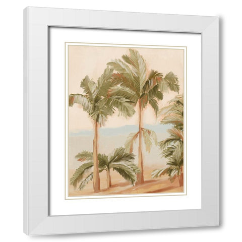 Tropical Sunset I White Modern Wood Framed Art Print with Double Matting by Urban Road