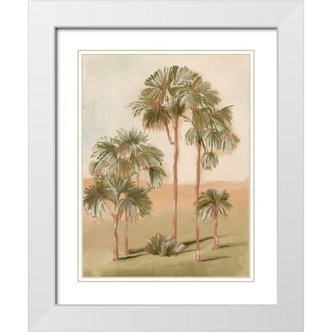 Tropical Sunset II White Modern Wood Framed Art Print with Double Matting by Urban Road