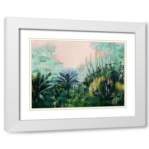 Mystery Island White Modern Wood Framed Art Print with Double Matting by Urban Road