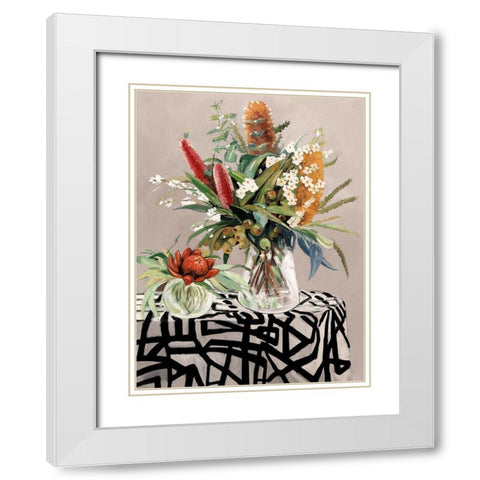 The Centrepiece White Modern Wood Framed Art Print with Double Matting by Urban Road