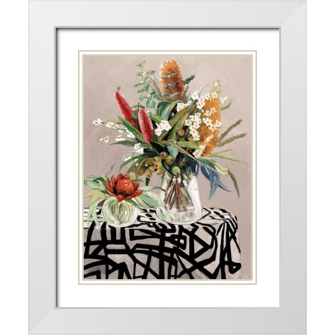 The Centrepiece White Modern Wood Framed Art Print with Double Matting by Urban Road